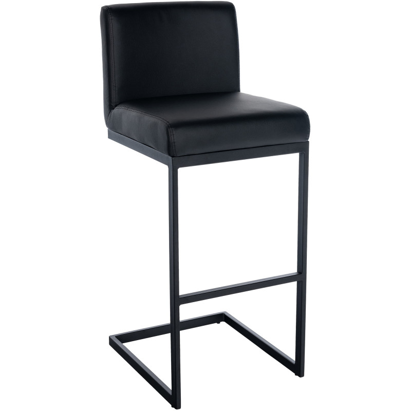 Tabouret de bar minimaliste en Polyuréthane Noir Métal Noir Xalapa - 1