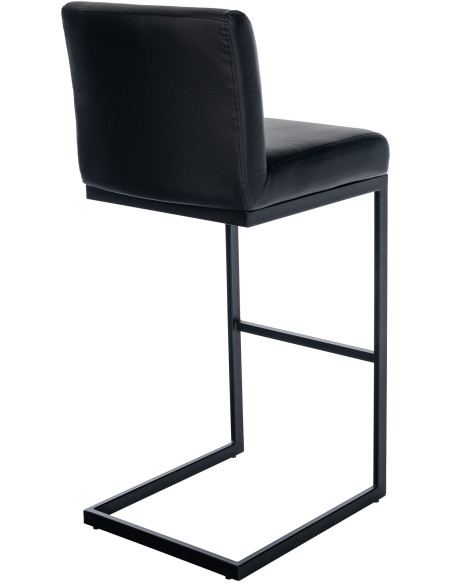 Tabouret de bar minimaliste en Polyuréthane Noir Métal Noir Xalapa - 2