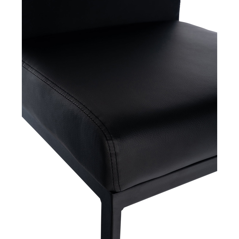 Tabouret de bar minimaliste en Polyuréthane Noir Métal Noir Xalapa - 3