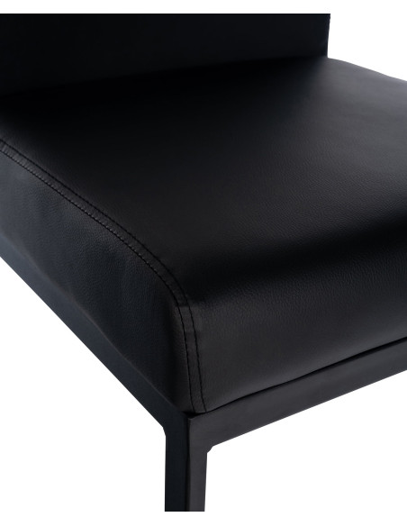 Tabouret de bar minimaliste en Polyuréthane Noir Métal Noir Xalapa - 3