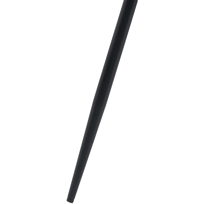 Chaise moderne haut de gamme en Tissu Blanc crème Bois Naturel Métal Noir Algec - 5