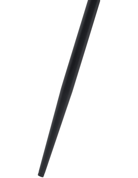 Chaise moderne haut de gamme en Polyuréthane Blanc crème Bois Marron noyer Métal Noir Algec - 3