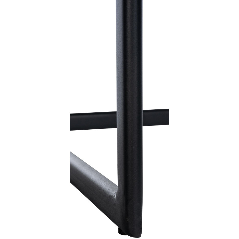 Tabouret de bar minimaliste en Tissu Bleu Métal Noir Nador - 5