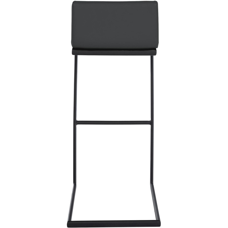 Tabouret de bar minimaliste en Polyuréthane Gris foncé Métal Noir Nador - 3