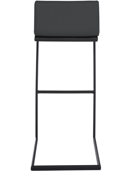 Tabouret de bar minimaliste en Polyuréthane Gris foncé Métal Noir Nador - 3