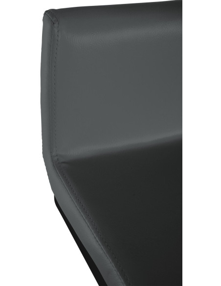 Tabouret de bar minimaliste en Polyuréthane Gris foncé Métal Noir Nador - 4
