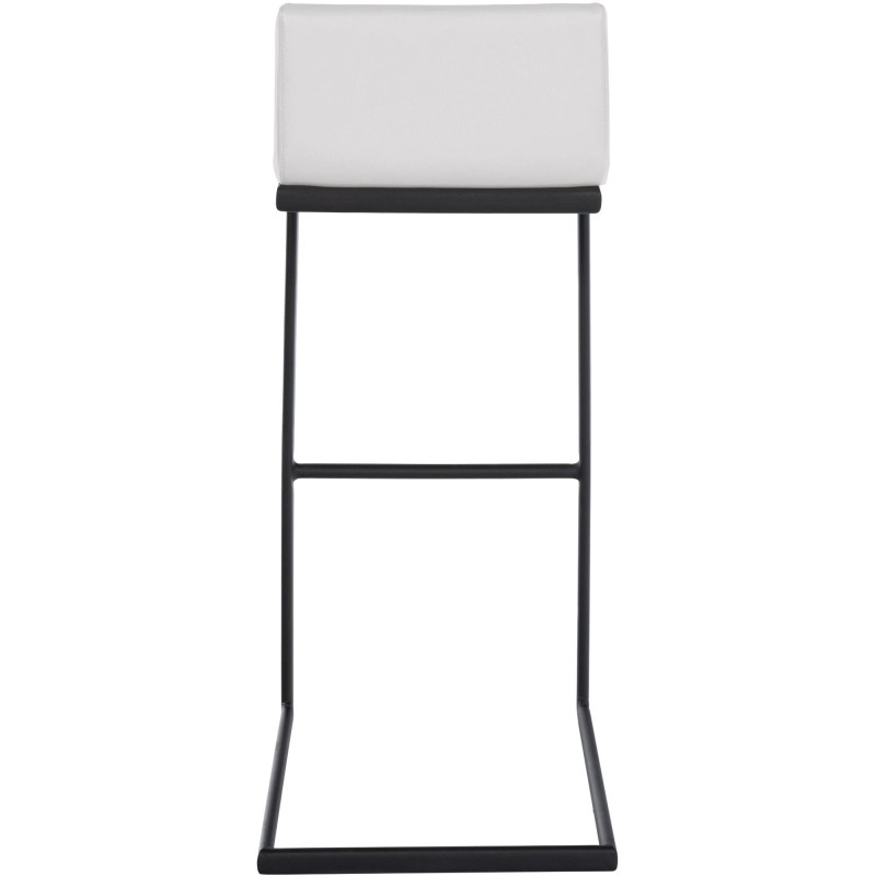 Tabouret de bar minimaliste en Polyuréthane Blanc Métal Noir Nador - 2