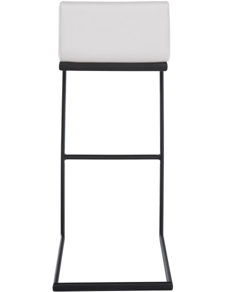Tabouret de bar minimaliste en Polyuréthane Blanc Métal Noir Nador - 2