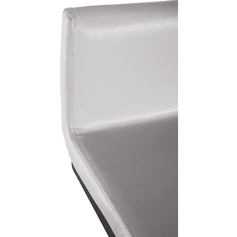 Tabouret de bar minimaliste en Polyuréthane Blanc Métal Noir Nador - 3