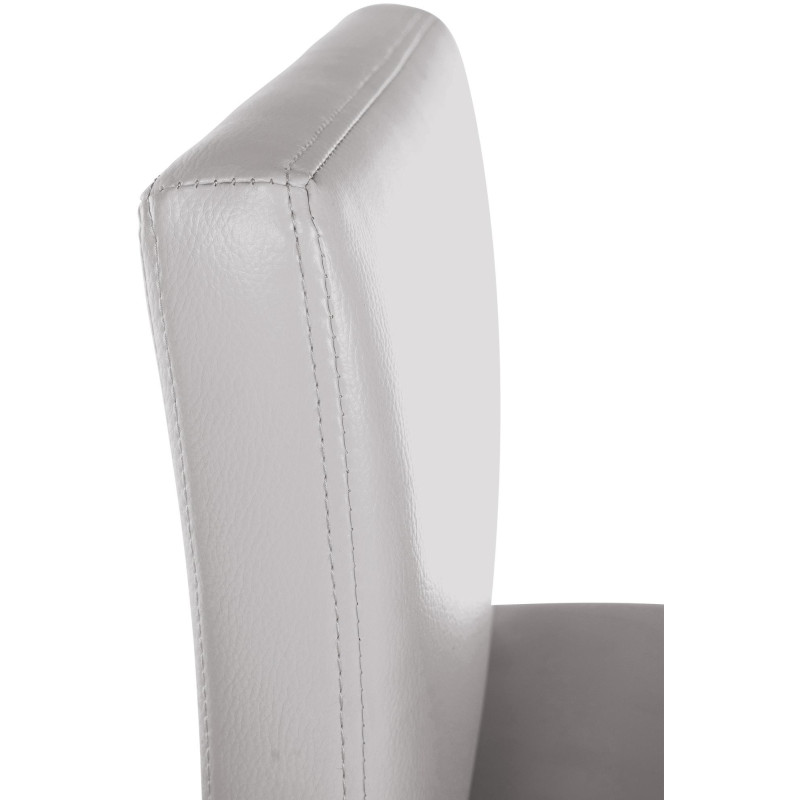 Tabouret de bar minimaliste en Polyuréthane Blanc Métal Noir Nador - 4