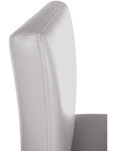 Tabouret de bar minimaliste en Polyuréthane Blanc Métal Noir Nador - 4