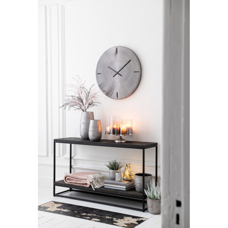 Grand Vase moderne Rond Hauteur 41 cm en Céramique Argenté Effet rugueux Ardent - 6