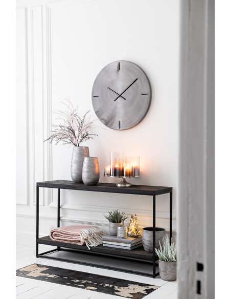 Grand Vase moderne Rond Hauteur 41 cm en Céramique Argenté Effet rugueux Ardent - 6