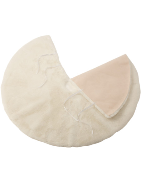 Cache pied jupe de sapin rond 90 cm en Velours Blanc Zylria
