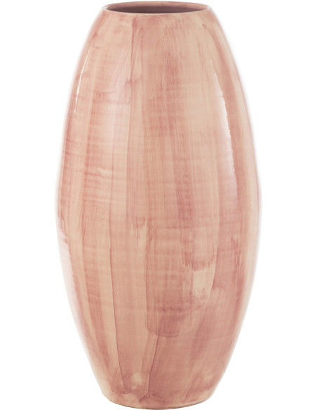 Grand Vase moderne Peint à la main Hauteur 55 cm en Céramique Rose Aliko - 1