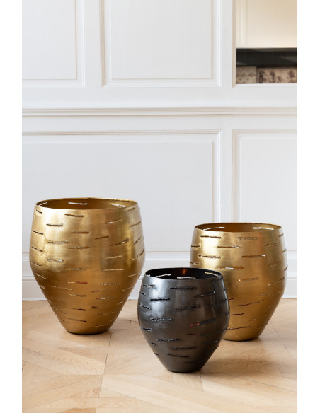 Grands Photophores modernes ronds en Métal Noir Phorynia (Lot de 3) - 2