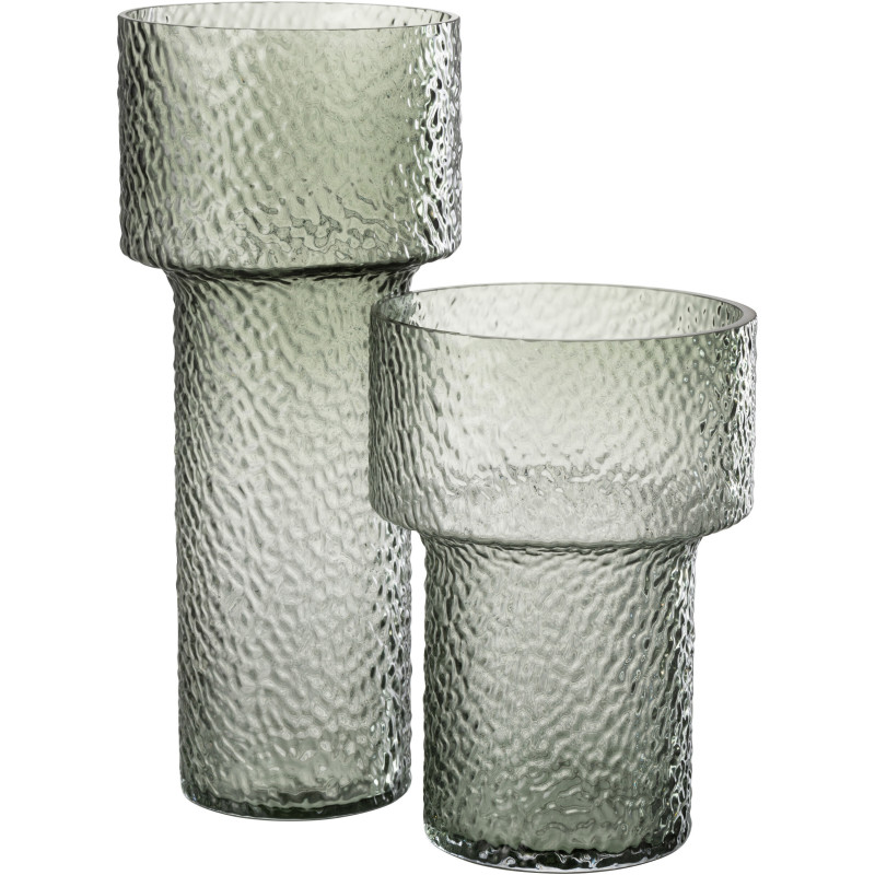 Grand Vase moderne Rond Hauteur 45 cm en Verre Semi transparent Betty - 3