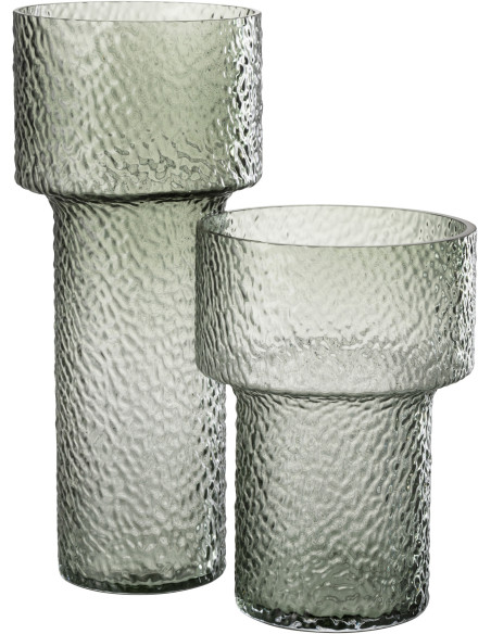 Grand Vase moderne Rond Hauteur 45 cm en Verre Semi transparent Betty - 3