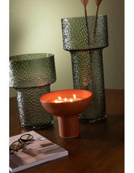 Grand Vase moderne Rond Hauteur 45 cm en Verre Semi transparent Betty - 4