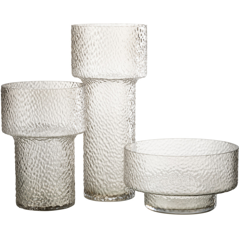 Vase moderne bas Rond 28x15 en Verre Semi transparent Betty - 2