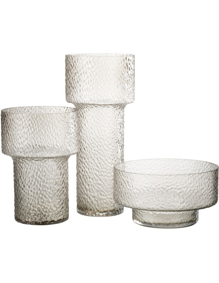 Vase moderne bas Rond 28x15 en Verre Semi transparent Betty - 2