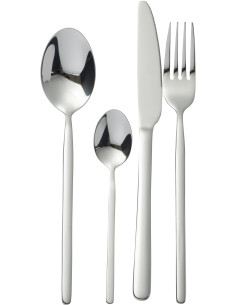 Coffret 24 Couverts modernes en Inox Argenté Brillant Dorylis - 1