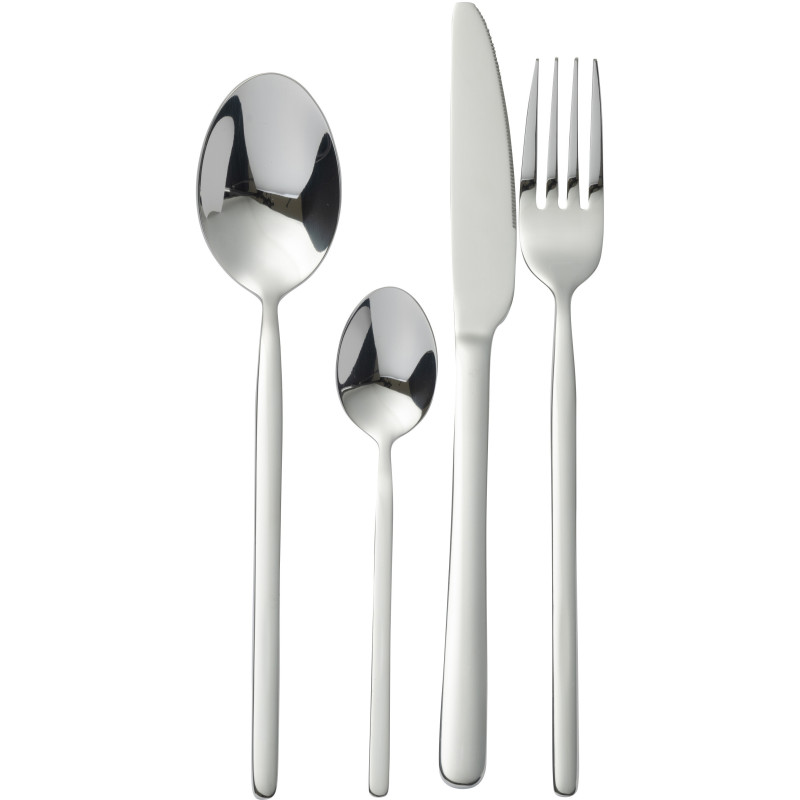 Coffret 24 Couverts modernes en Inox Argenté Brillant Dorylis - 1