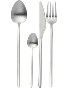 Coffret 24 Couverts modernes en Inox Argenté Mat Selveris - 1