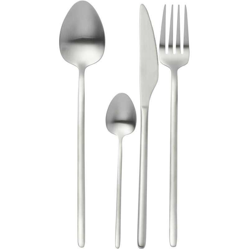 Coffret 24 Couverts modernes en Inox Argenté Mat Selveris - 1