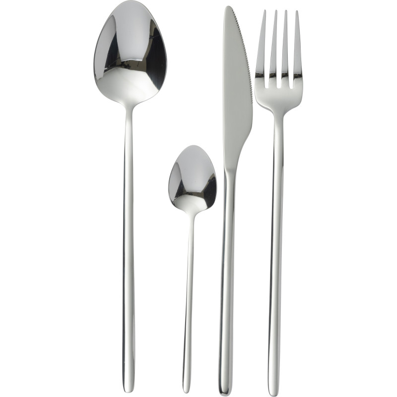 Coffret 24 Couverts modernes en Inox Argenté Brillant Selveris - 1