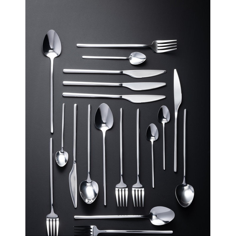 Coffret 24 Couverts modernes en Inox Argenté Brillant Selveris - 4