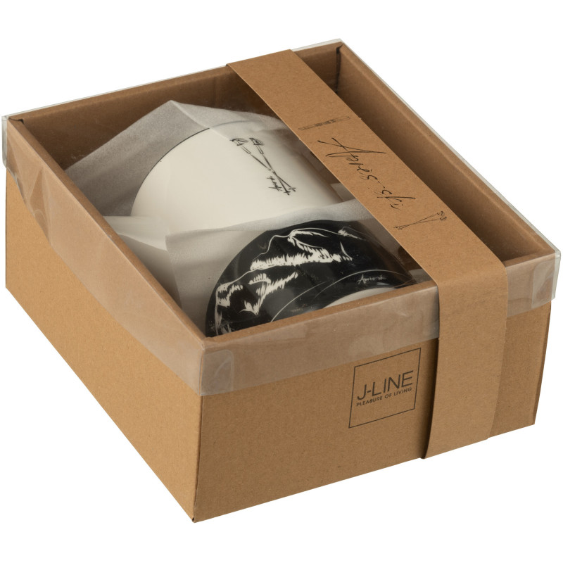 Théière égoïste originale 780 ml en Céramique Noir Blanc Motif ski Lysmer - 4