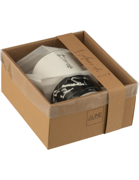 Théière égoïste originale 780 ml en Céramique Noir Blanc Motif ski Lysmer - 4