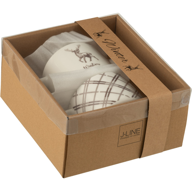 Théière égoïste originale 780 ml en Céramique Blanc Marron Motif Cerf Valicor - 5