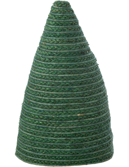 Grand Abat jour pour suspension Diamètre 38 cm en Maïs Vert Tressé Jovania - 1