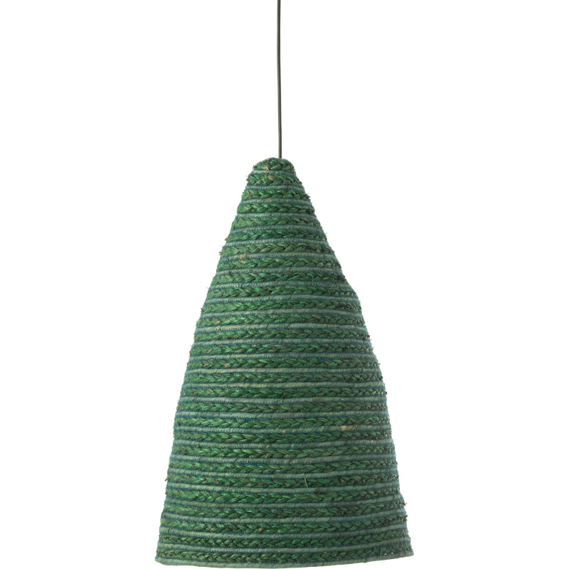 Grand Abat jour pour suspension Diamètre 38 cm en Maïs Vert Tressé Jovania - 2