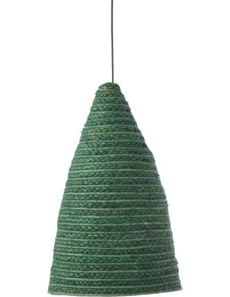 Grand Abat jour pour suspension Diamètre 38 cm en Maïs Vert Tressé Jovania - 2