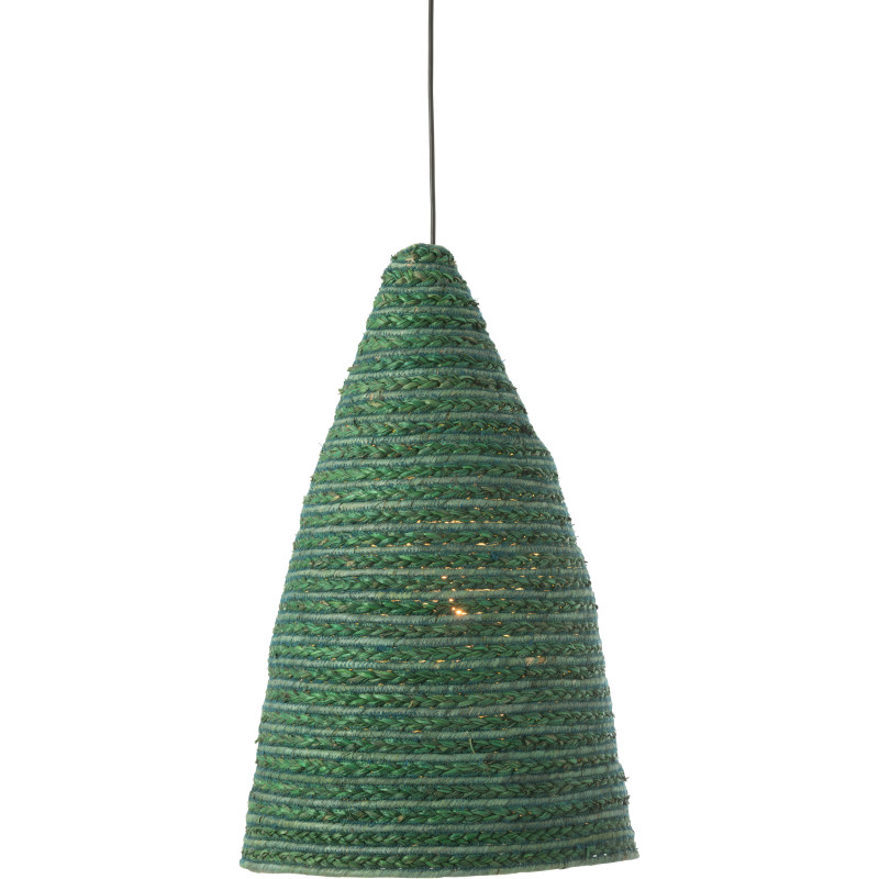 Grand Abat jour pour suspension Diamètre 38 cm en Maïs Vert Tressé Jovania - 3