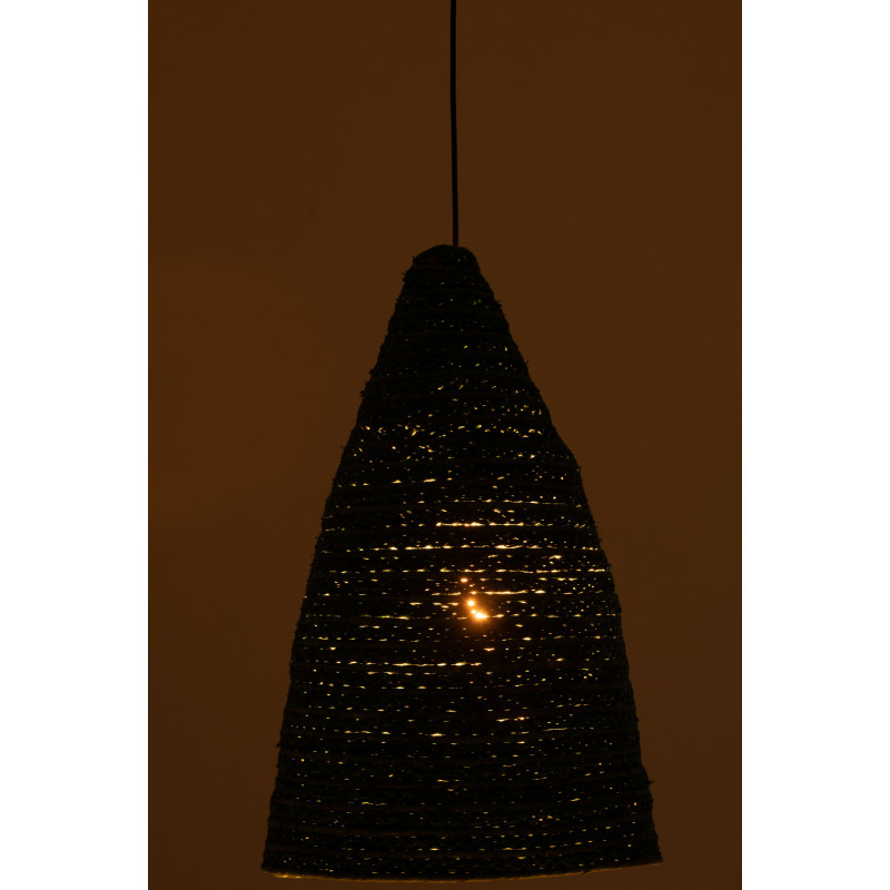 Grand Abat jour pour suspension Diamètre 38 cm en Maïs Vert Tressé Jovania - 4