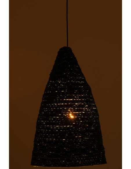 Grand Abat jour pour suspension Diamètre 38 cm en Maïs Vert Tressé Jovania - 4