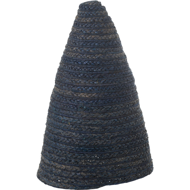 Grand Abat jour pour suspension Diamètre 38 cm en Maïs Bleu foncé Tressé Jovania - 1