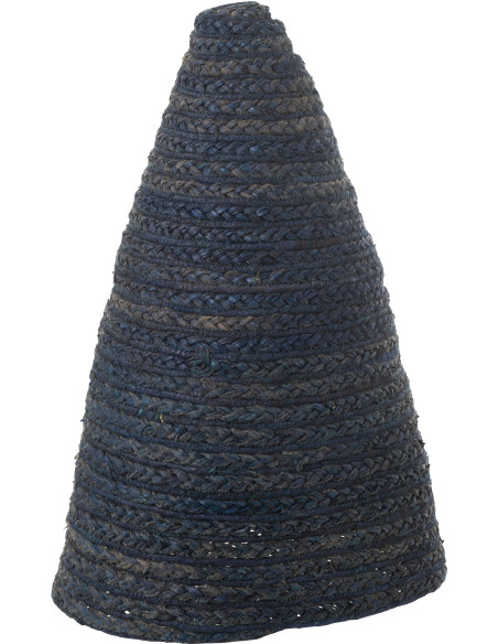 Grand Abat jour pour suspension Diamètre 38 cm en Maïs Bleu foncé Tressé Jovania - 1