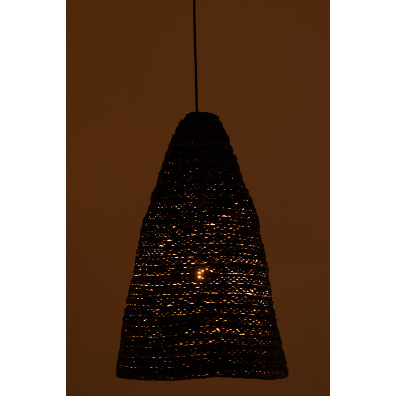 Grand Abat jour pour suspension Diamètre 38 cm en Maïs Bleu foncé Tressé Jovania - 4