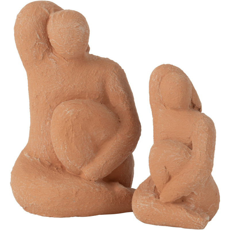 Statue déco moderne Femme abstraite Hauteur 26 cm en Ciment Terracotta Vénus - 2