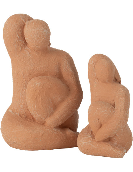 Statue déco moderne Femme abstraite Hauteur 26 cm en Ciment Terracotta Vénus - 2