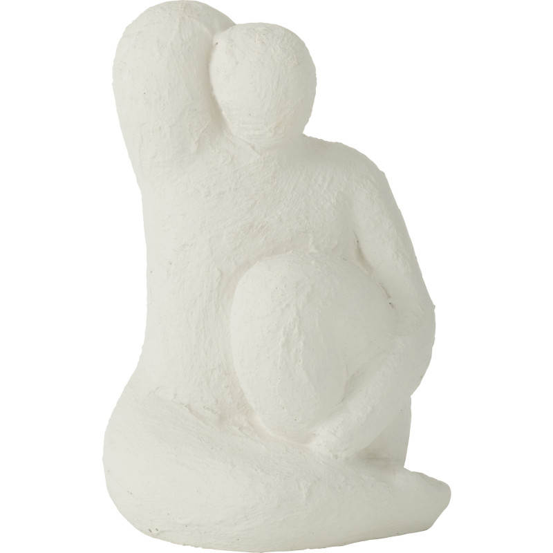 Statue déco moderne Femme abstraite Hauteur 26 cm en Ciment Blanc Vénus - 1