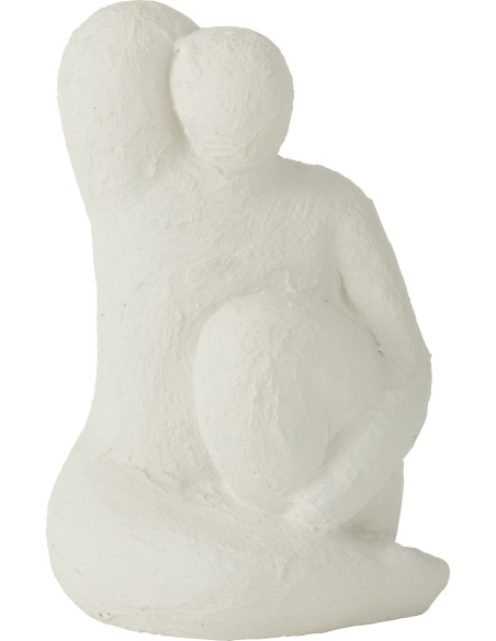 Statue déco moderne Femme abstraite Hauteur 26 cm en Ciment Blanc Vénus - 1