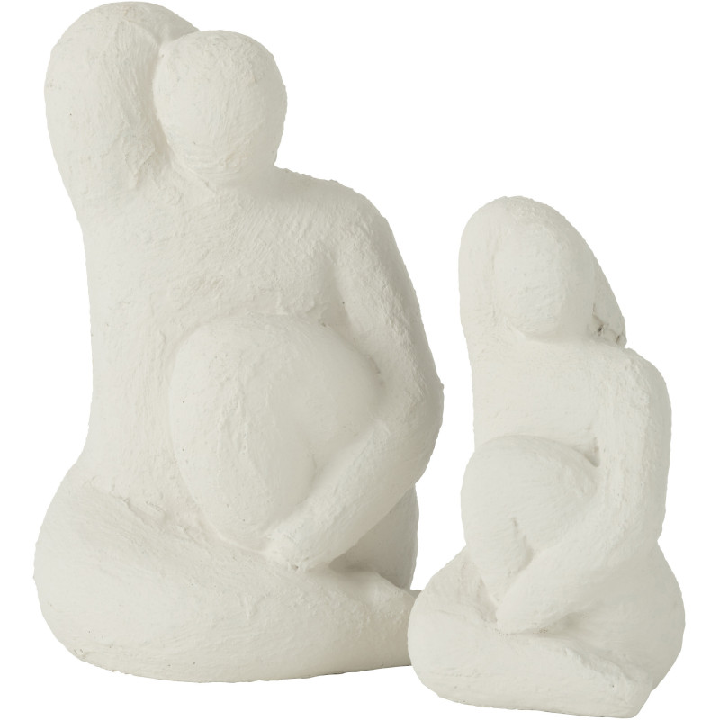 Statue déco moderne Femme abstraite Hauteur 26 cm en Ciment Blanc Vénus - 2
