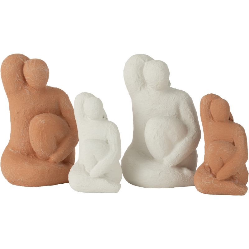 Statue déco moderne Femme abstraite Hauteur 26 cm en Ciment Blanc Vénus - 3