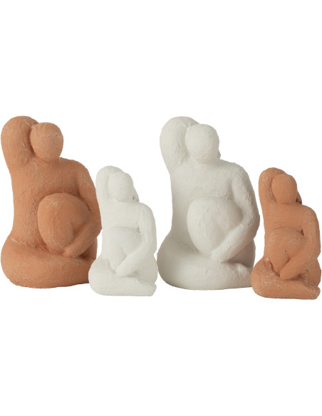 Statue déco moderne Femme abstraite Hauteur 26 cm en Ciment Blanc Vénus - 3